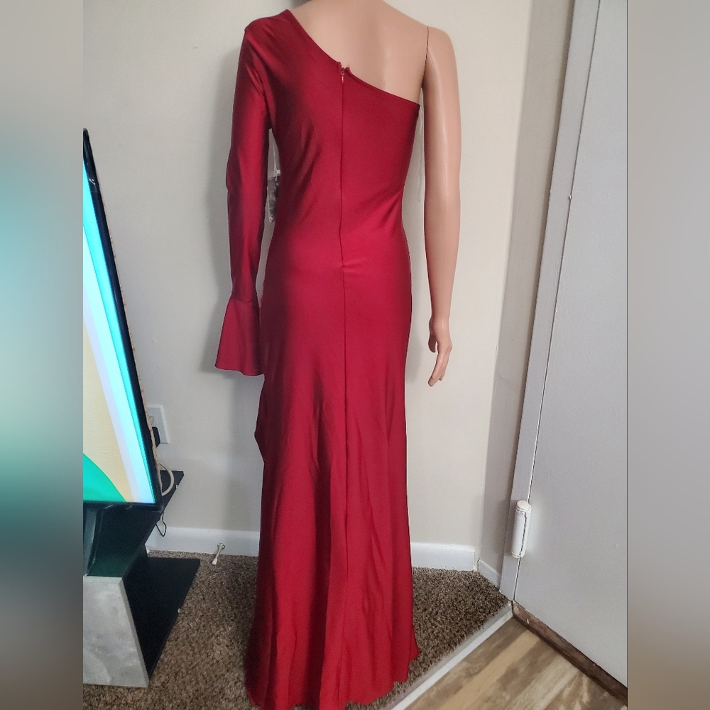 Ruby Red Maxi Cocktail Dress - Picture 7 of 7
